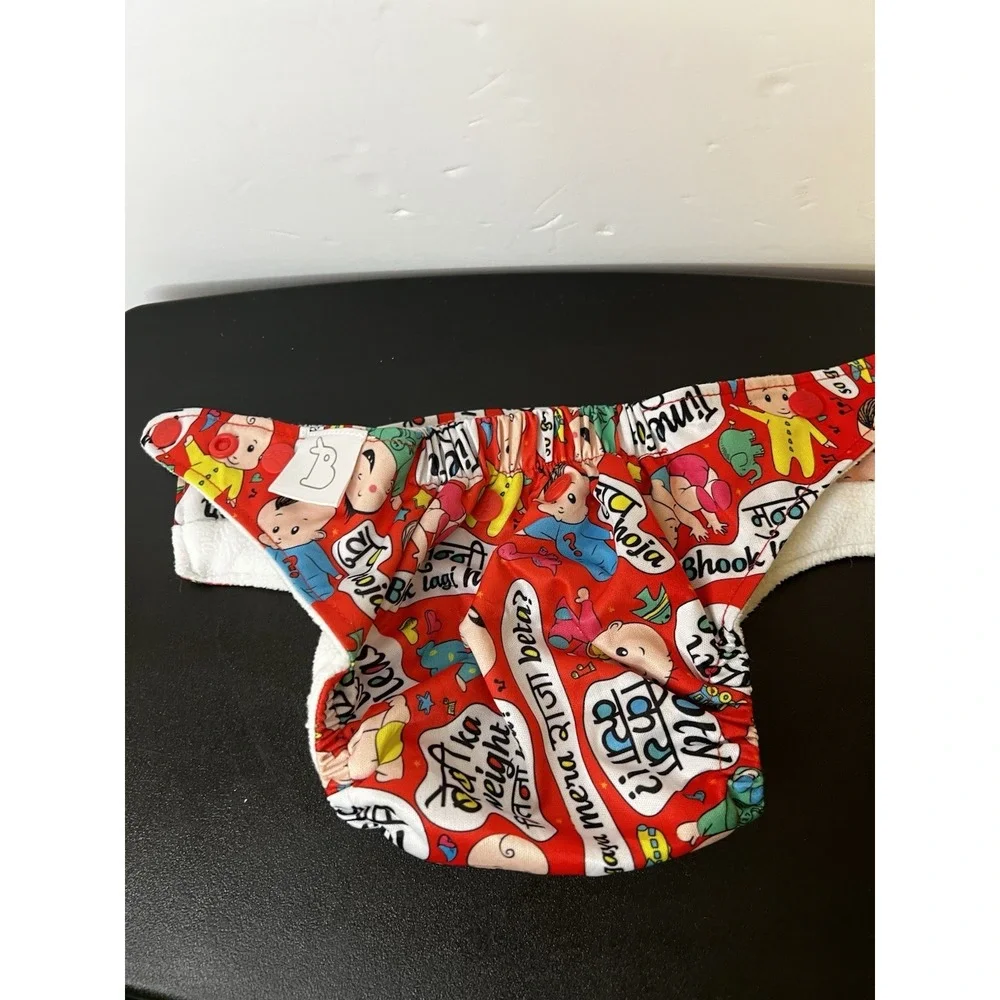 2x SuperBottoms Baby Cloth Diaper – One Size Adjustable, Reusable Dinosaur Print